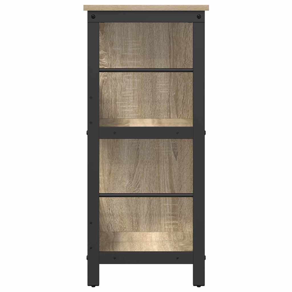 vidaXL Bookshelf 6-Tier 102 x 32 x 72.5 cm Engineered Wood Sonoma Oak 6