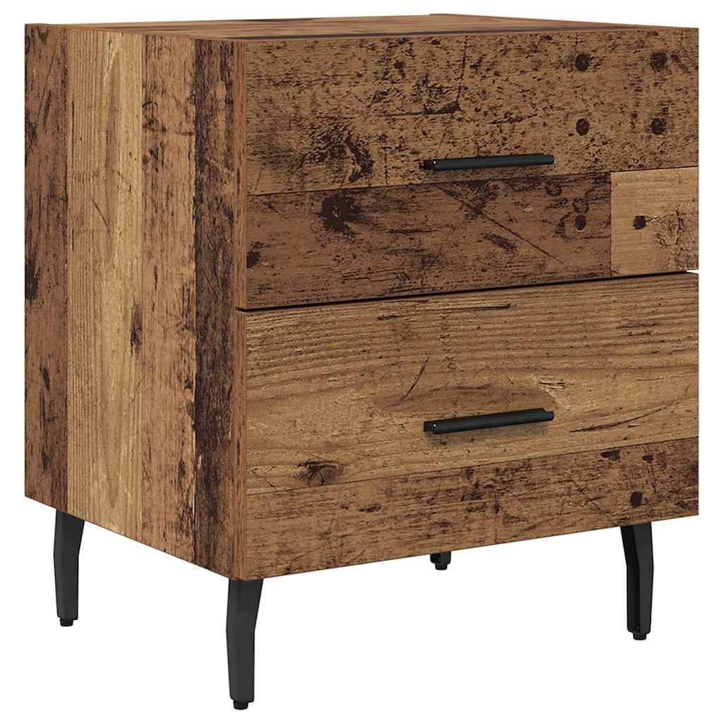 vidaXL Bedside Cabinet 2 pcs Old Wood 40 x 35 x 47.5 cm 6