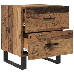 vidaXL Bedside Cabinet 2 pcs Old Wood and Black 40 x 35 x 47.5 cm 5