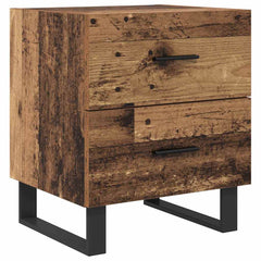 vidaXL Bedside Cabinet 2 pcs Old Wood and Black 40 x 35 x 47.5 cm 6