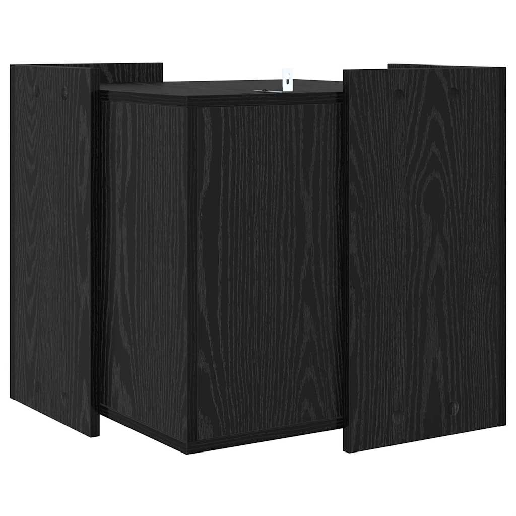 vidaXL Cat Litter Box Enclosure Black oak 53 x 53 x 51 cm 6