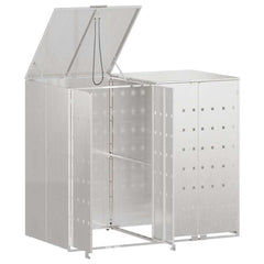 Wheelie Bin Storage for Bins Steel Anthracite 2 pcs All stainless steel without planter