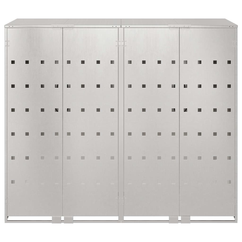 Wheelie Bin Storage for Bins Steel Anthracite 2 pcs All stainless steel without planter