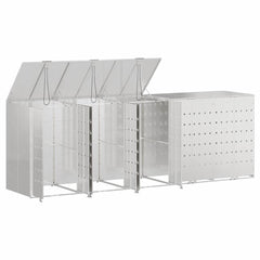 Wheelie Bin Storage for Bins Steel Anthracite 5 pcs All stainless steel without planter