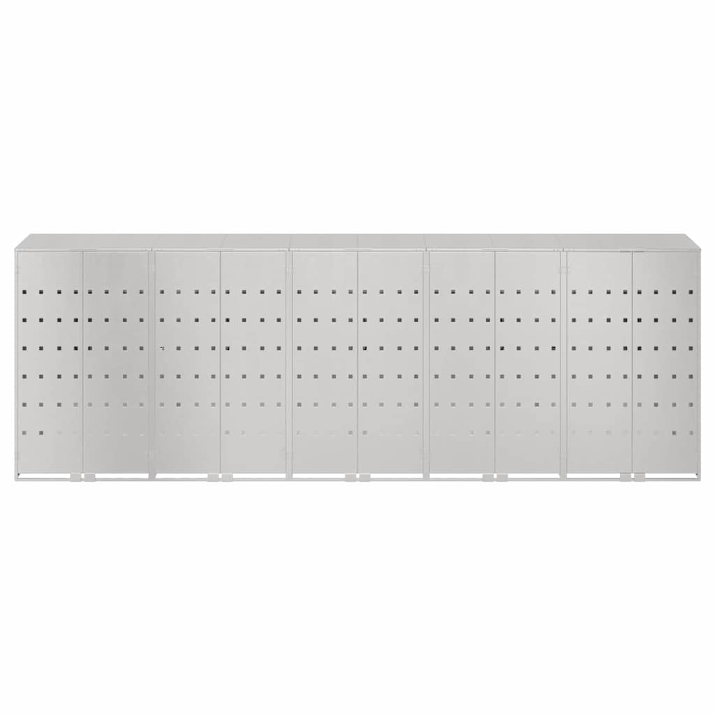 Wheelie Bin Storage for Bins Steel Anthracite 5 pcs All stainless steel without planter