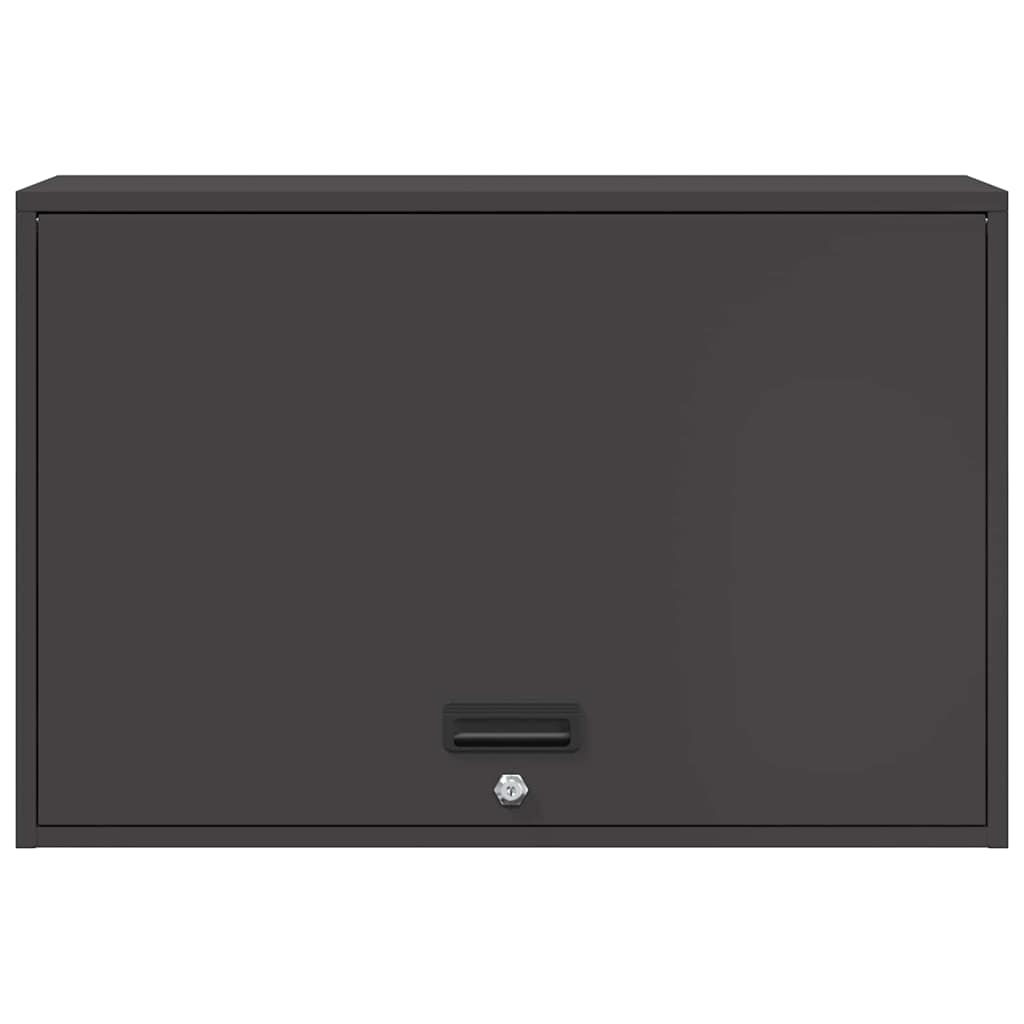 vidaXL Wall Cabinet for Garage with Gas-lift Door Black 6