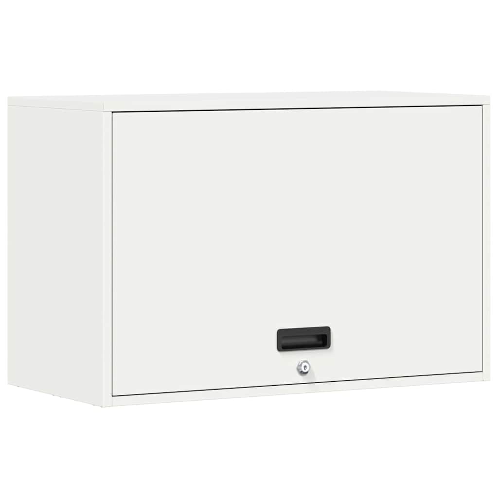 vidaXL Wall Cabinet for Garage with Gas-lift Door White 2