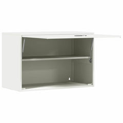 vidaXL Wall Cabinet for Garage with Gas-lift Door White 5