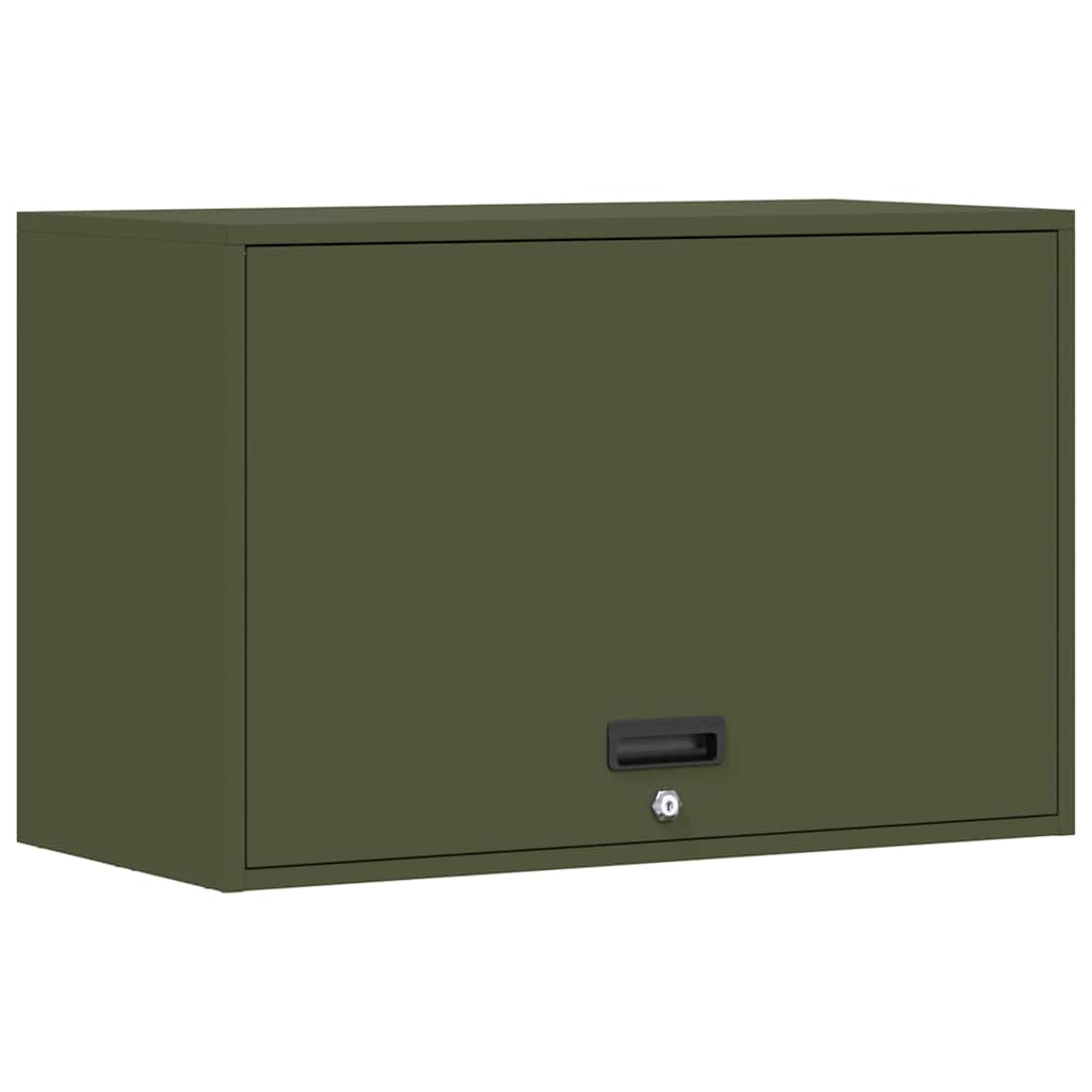 vidaXL Wall Cabinet for Garage with Gas-lift Door Olive green 2
