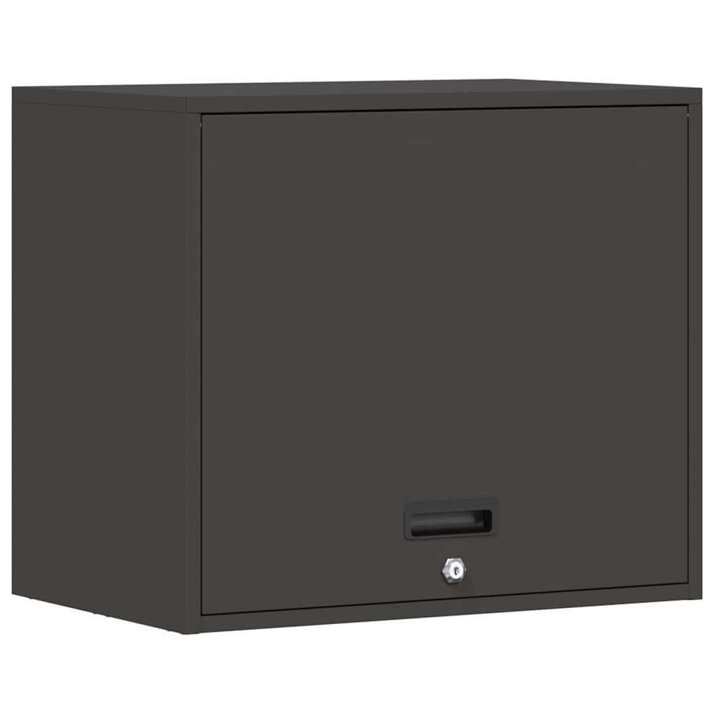 vidaXL Wall Cabinet for Garage with Gas-lift Door Black 2