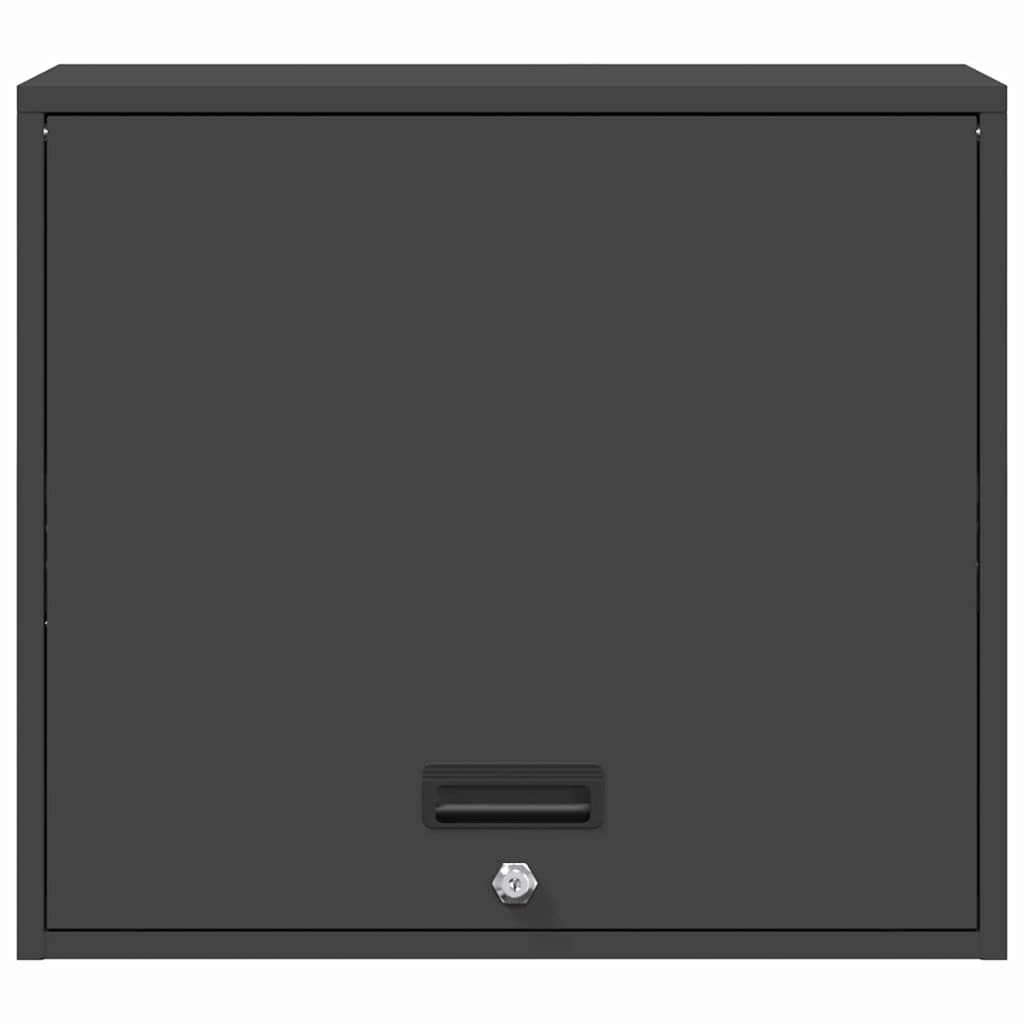 vidaXL Wall Cabinet for Garage with Gas-lift Door Black 6