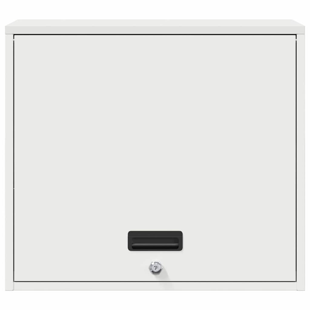 vidaXL Wall Cabinet for Garage with Gas-lift Door White 6