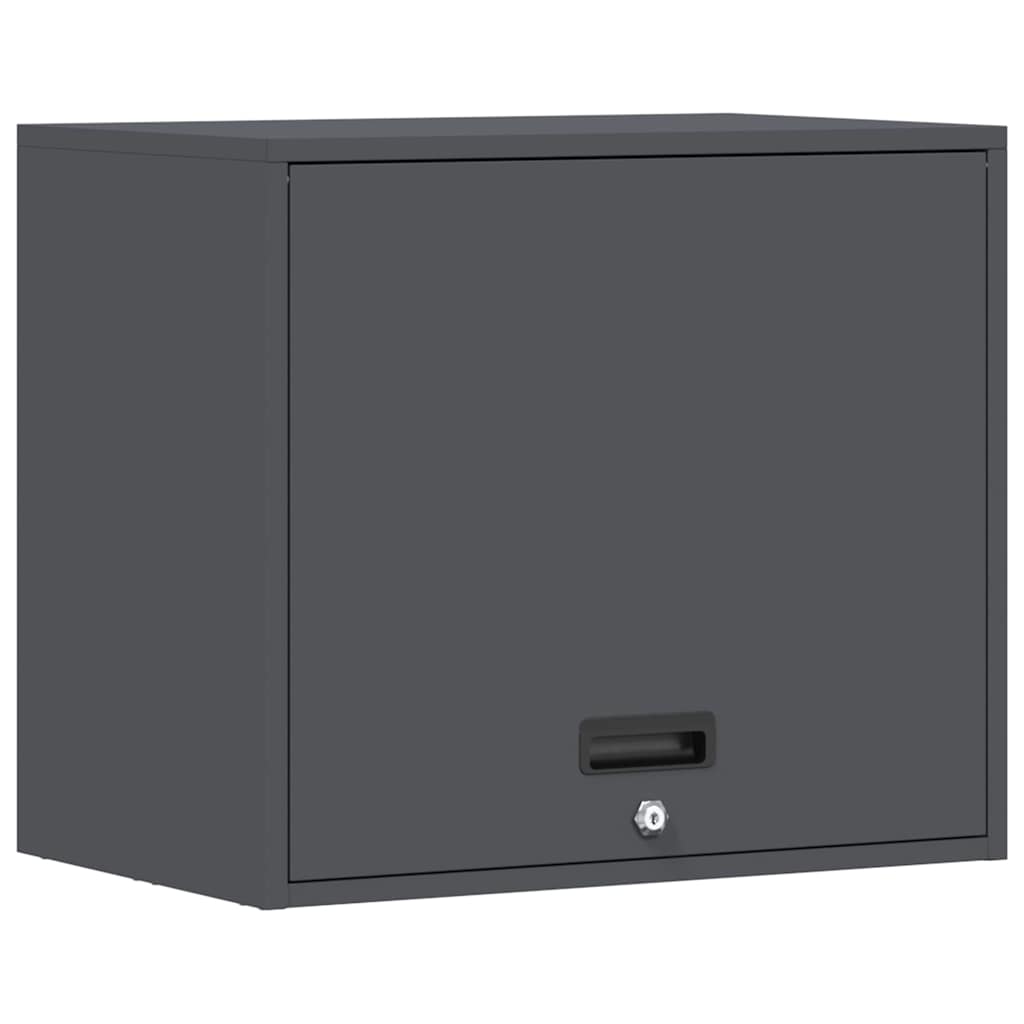 vidaXL Wall Cabinet for Garage with Gas-lift Door Anthracite 2