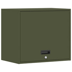 vidaXL Wall Cabinet for Garage with Gas-lift Door Olive green 2