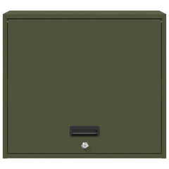 vidaXL Wall Cabinet for Garage with Gas-lift Door Olive green 6