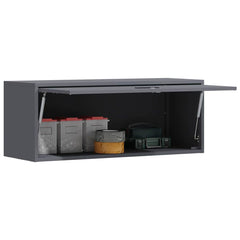 vidaXL Wall Cabinet for Garage with Gas-lift Door Anthracite 3