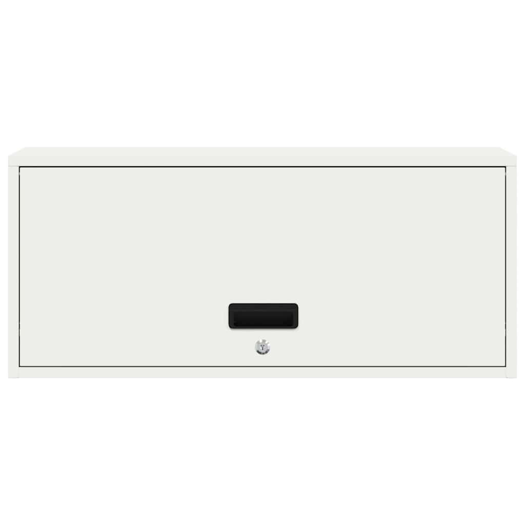 vidaXL Wall Cabinet for Garage with Gas-lift Door White 6