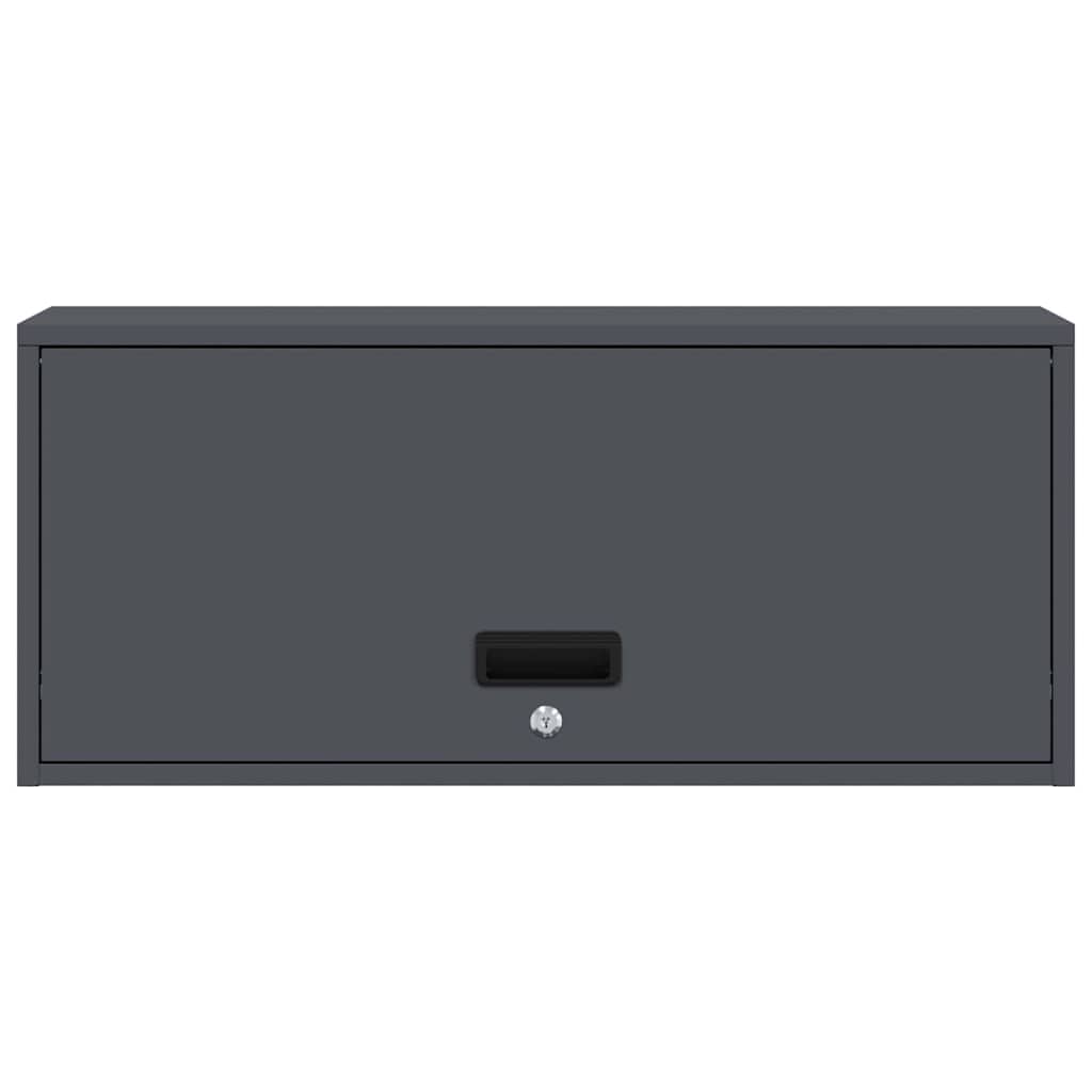 vidaXL Wall Cabinet for Garage with Gas-lift Door Anthracite 6