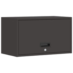 vidaXL Wall Cabinet for Garage with Gas-lift Door Black 2