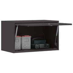 vidaXL Wall Cabinet for Garage with Gas-lift Door Black 3