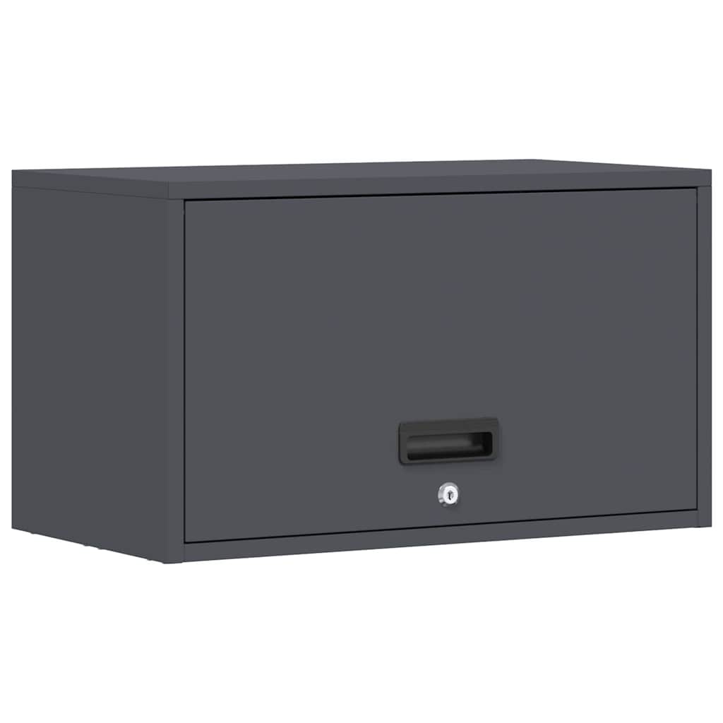 vidaXL Wall Cabinet for Garage with Gas-lift Door Anthracite 2