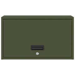 vidaXL Wall Cabinet for Garage with Gas-lift Door Olive green 6