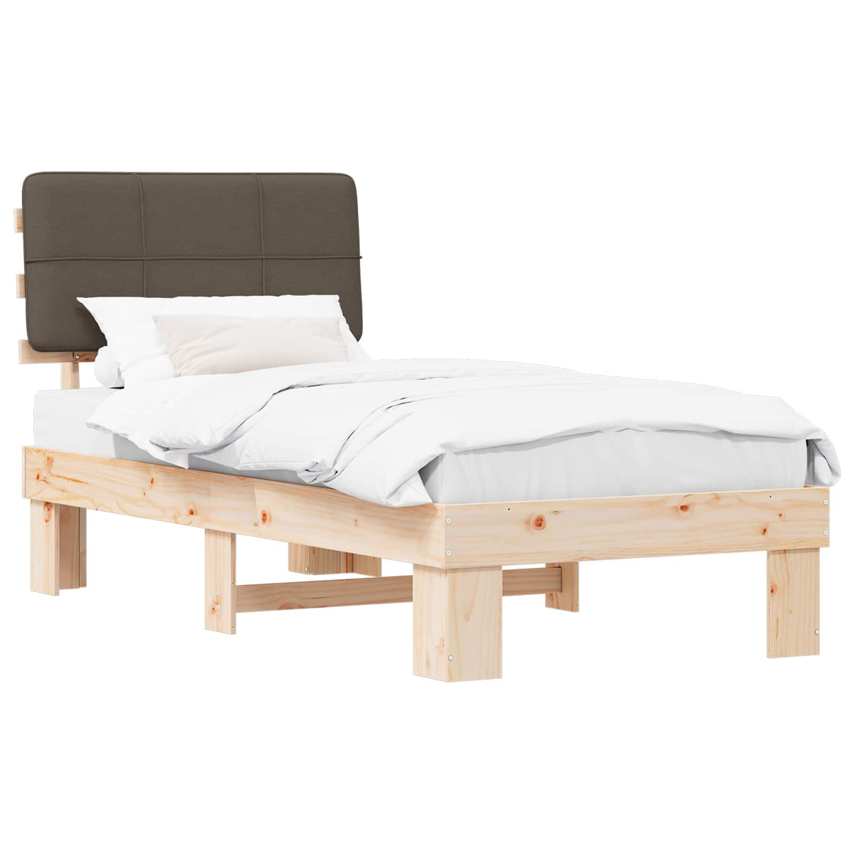 Bed Frame Upholstered Headboard Length Natural