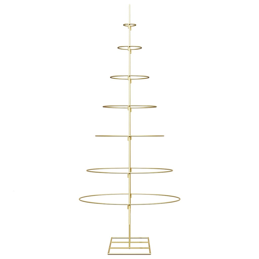 vidaXL Metal Christmas Tree with Stand Gold 180 cm Powder-coated steel 6