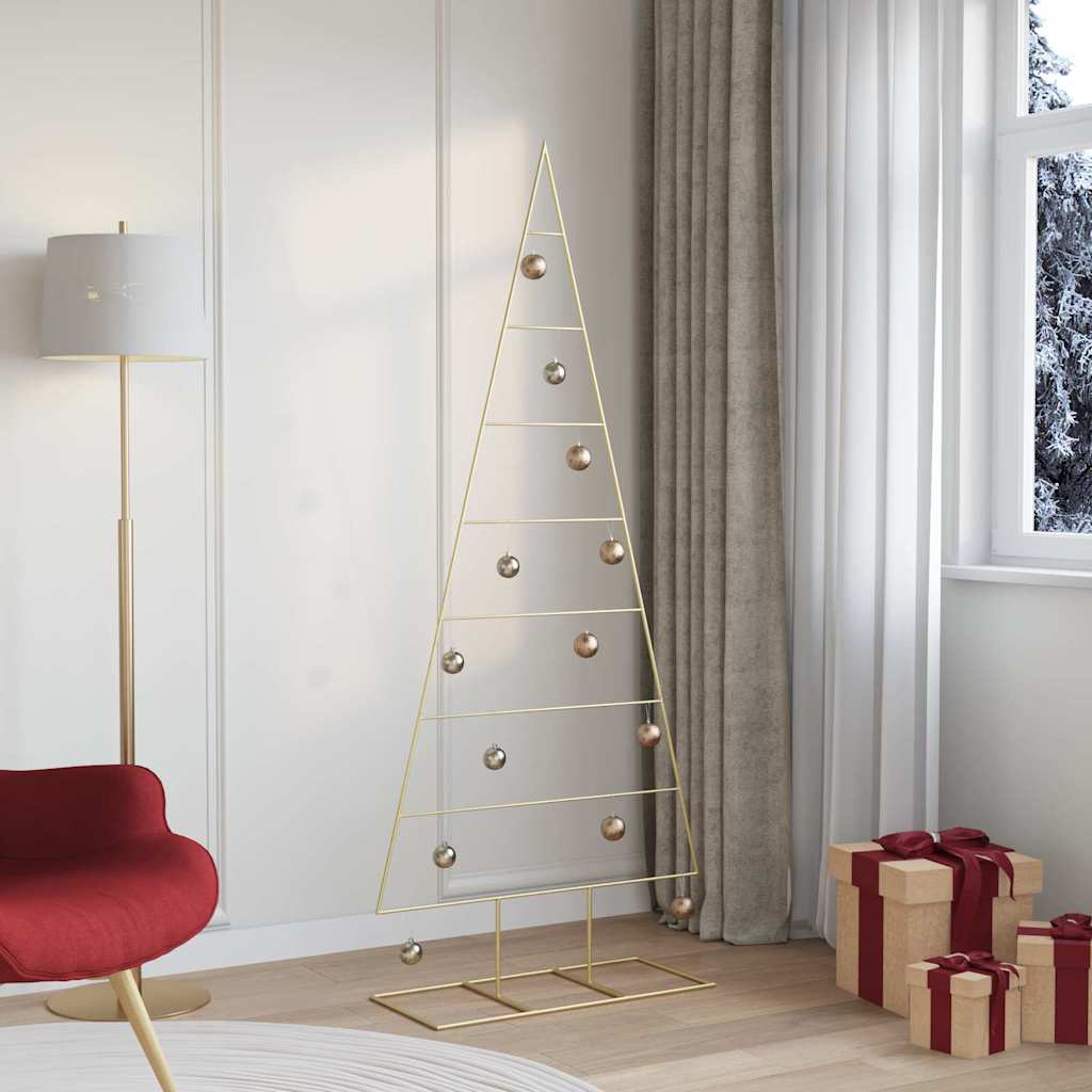 vidaXL Metal Christmas Tree Gold 181 cm Powder-coated steel 1