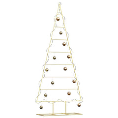 vidaXL Metal Christmas Tree Gold 181 cm Powder-coated steel 3