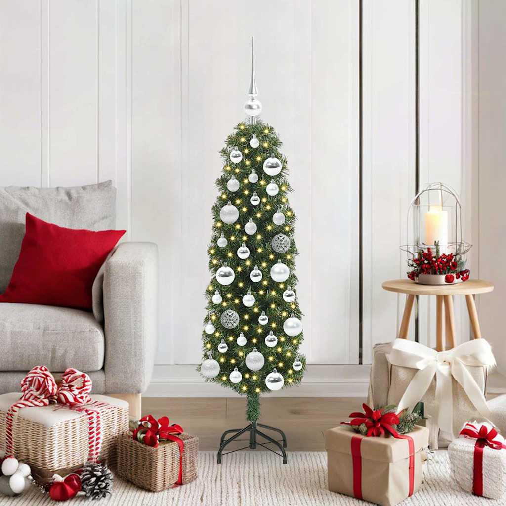 vidaXL Artificial Christmas Tree with 150 LEDs with Stand Green 120 cm 1