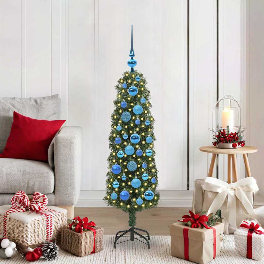 vidaXL Artificial Christmas Tree with 150 LEDs with Stand Green 120 cm 1