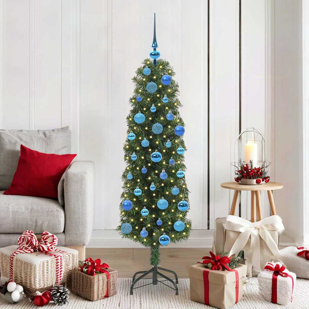 vidaXL Artificial Christmas Tree with 150 LEDs with Stand Green 150 cm 1