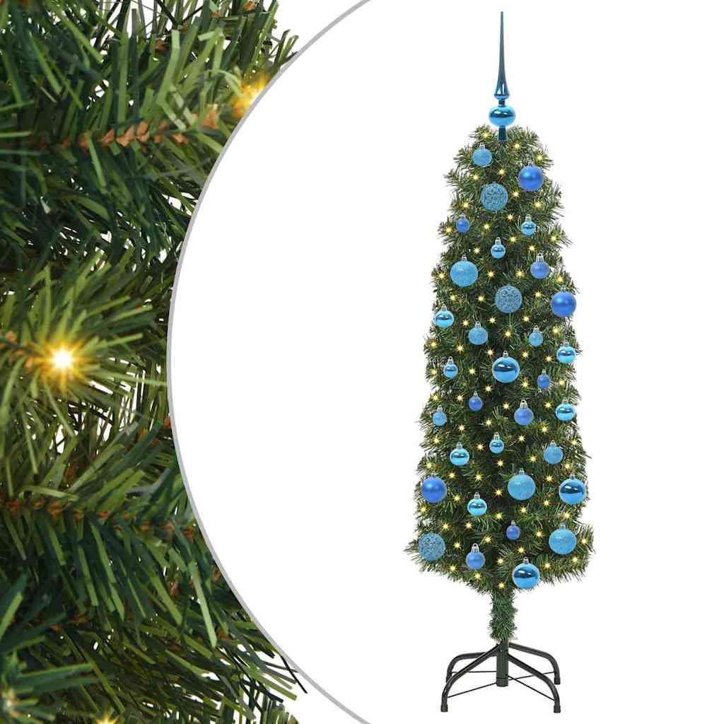vidaXL Artificial Christmas Tree with 150 LEDs with Stand Green 150 cm 2