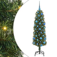 vidaXL Artificial Christmas Tree with 150 LEDs with Stand Green 150 cm 2