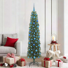 Artificial Christmas Tree Green 180 cm with 300 LEDs & 120 blue balls