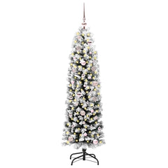 vidaXL Artificial Christmas Tree with 150 LEDs with Stand Green 150 cm 2