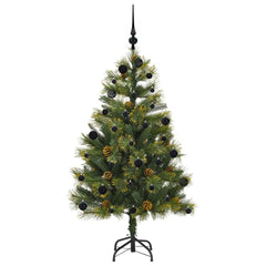vidaXL Artificial Hinged Christmas Tree with Cones Green 150 cm 4