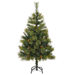 vidaXL Artificial Hinged Christmas Tree with Cones Green 150 cm 5