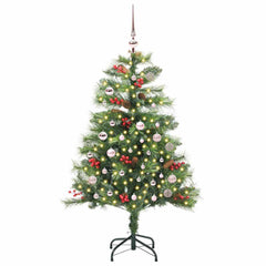 vidaXL Artificial Christmas Tree 150 LEDs Warm White PVC and Metal 3