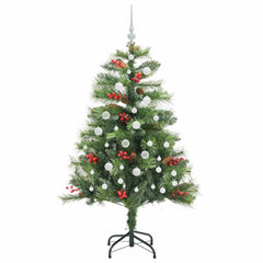 vidaXL Artificial Christmas Tree 150 LEDs Warm White PVC and Metal 4