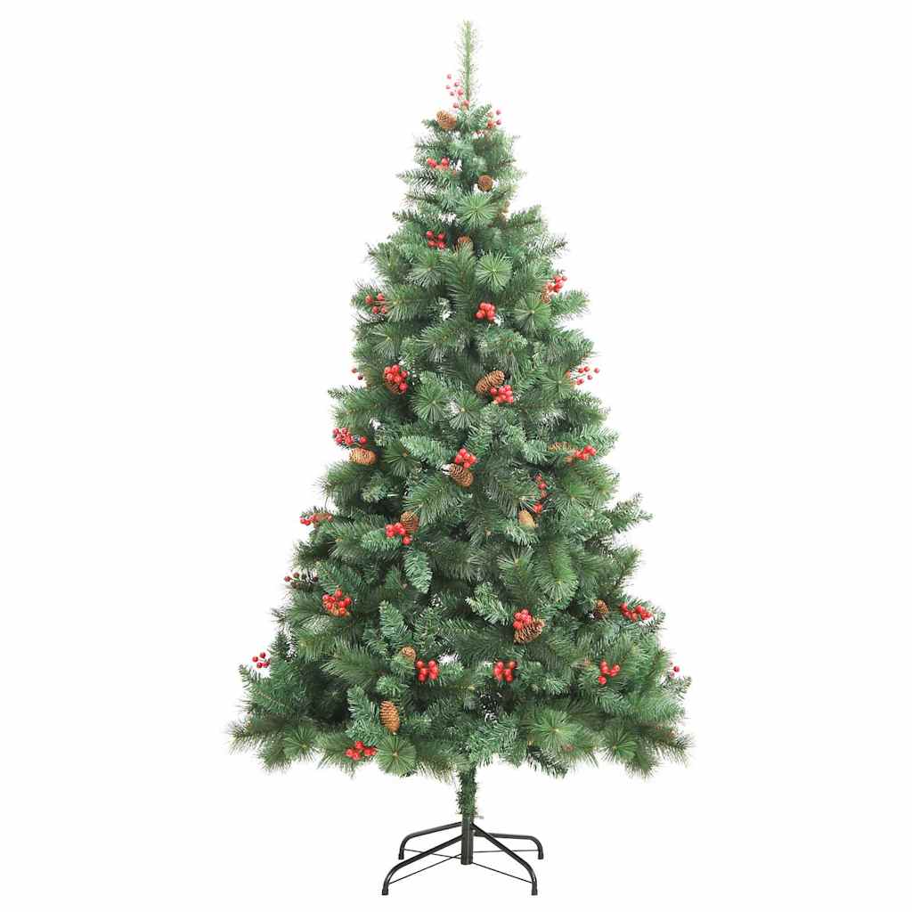 Artificial Christmas Tree LEDs Warm White PVC Metal