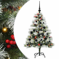 vidaXL Artificial Christmas Tree Green and white 120 cm 2