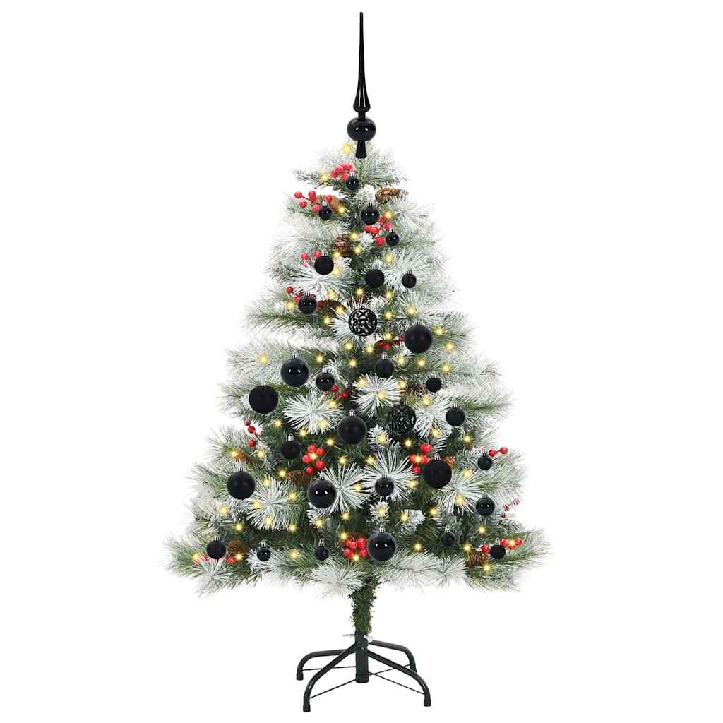 vidaXL Artificial Christmas Tree Green and white 120 cm 3