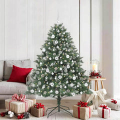 Artificial Christmas Tree Green 180 cm with LEDs&silver balls