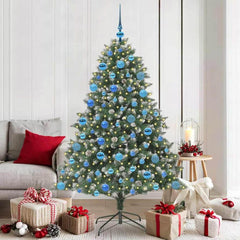 Artificial Christmas Tree Green 180 cm with LEDs&blue balls