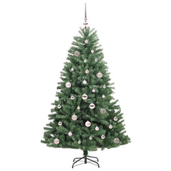 vidaXL Artificial Hinged Christmas Tree Green 150 cm PVC and Metal 4