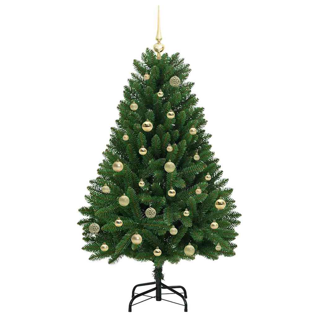 vidaXL Artificial Christmas Tree 150 cm 150 LEDs Warm White Green 4