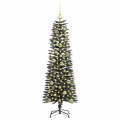 vidaXL Artificial Christmas Tree with 150 LEDs with Stand Green 150 cm 3