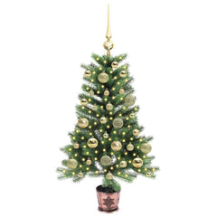 vidaXL Christmas Tree with 150 LEDs with Stand Green 90 cm PE 3